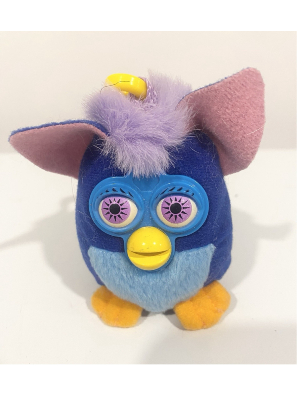 2000 McDonald’s Furby Plush Clip On Keychain Blue Purple Toy #4